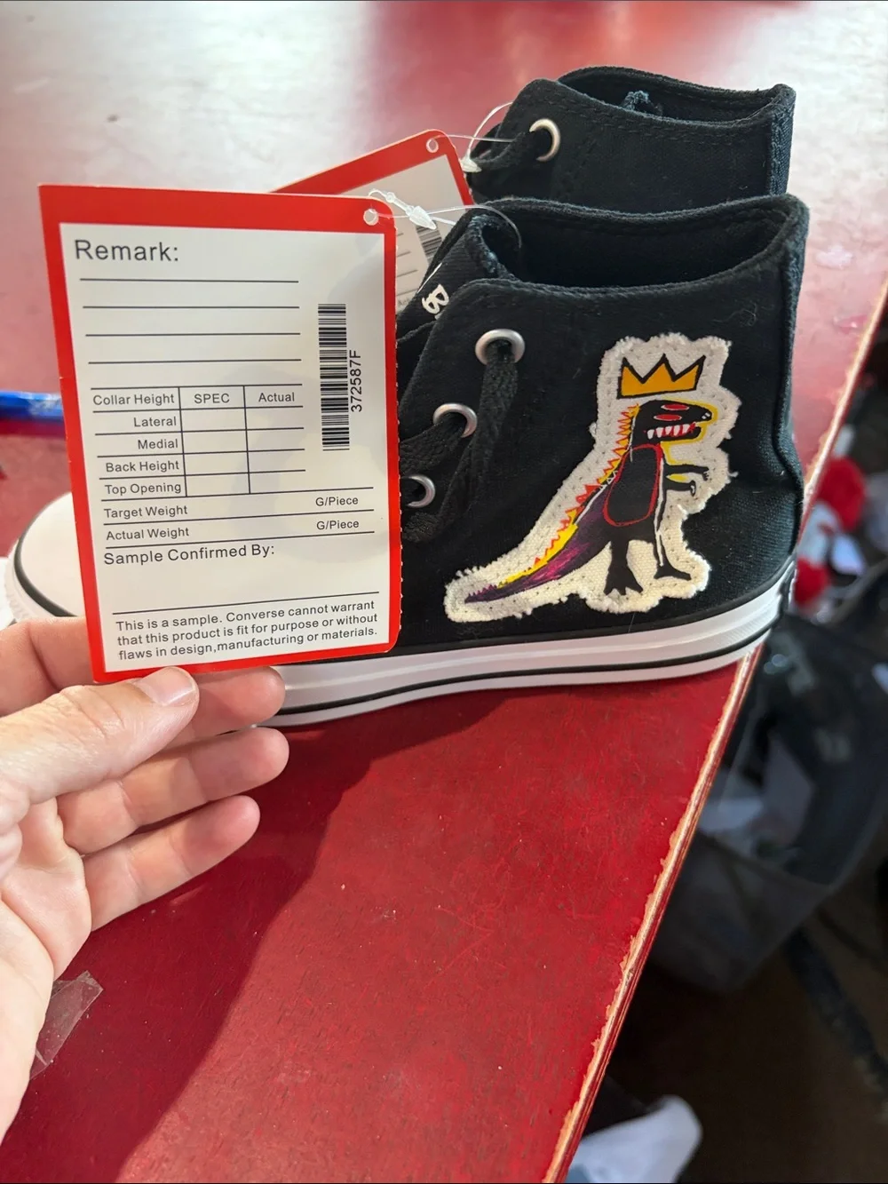 Converse Kids High Top Sneakers in Black with White Toe Cap